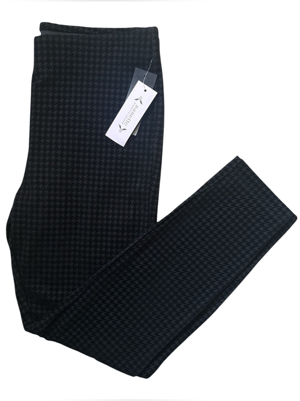 Nanette Lepore NEW Black Textured Houndstooth Pants